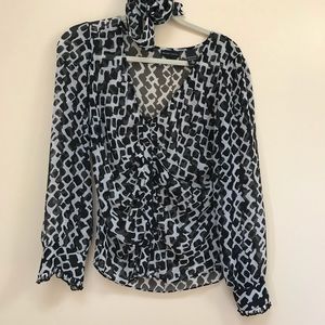 New York & Co - Scarf and Shear Blouse